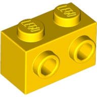 Lego kostka (kostička) 1x2 s nopy na jedné straně, žlutá (6119197)
